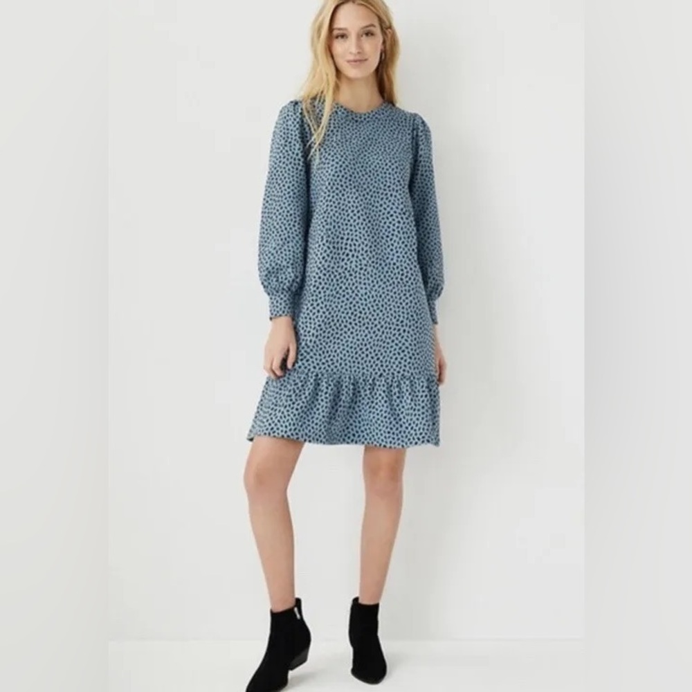 Ann Taylor Sweatshirt Dress Terry Lined Size Large  $70